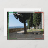 Die Burg Brescia - Italien Postkarte (Vorne/Hinten)