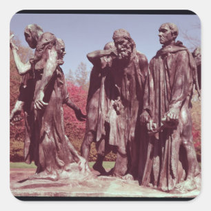 Die Burghers von Calais Quadratischer Aufkleber