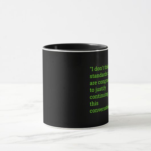 Die Büro Argumentstopper Tasse, Leftyausgabe Tasse (Zentrum)