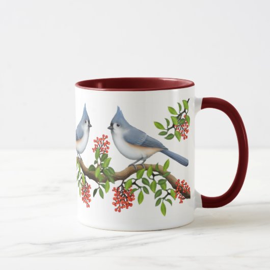 Die büscheliger Titmouse-Tasse Tasse (Rechts)