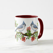 Die büscheliger Titmouse-Tasse Tasse (VorderseiteRechts)