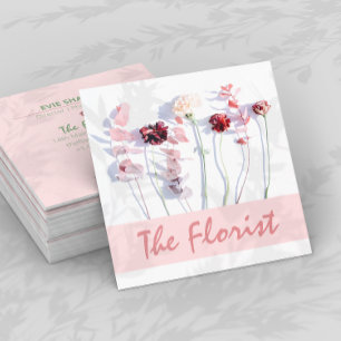 Die Business Card des Beruflichen Viertels Florist Quadratische Visitenkarte