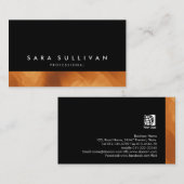 Die Business Card des feinen schwarzen Kupferstrei Visitenkarte (Vorne/Hinten)