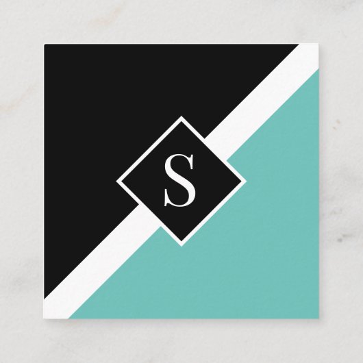 Die Business Card des Kindes Playdate Dinosaur Squ Quadratische Visitenkarte (Rückseite)