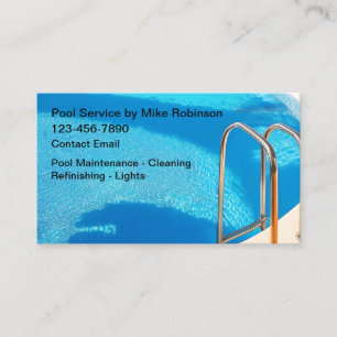 Die Business Cards des Swimmingpools Visitenkarte