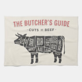 Die Butcher führen Teile von Rindfleisch Geschirrtuch (Horizontal)