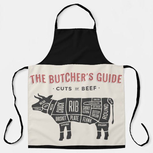 Die Butcher führen Teile von Rindfleisch Schürze (Vorderseite)