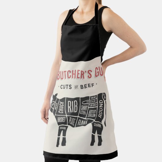 Die Butcher führen Teile von Rindfleisch Schürze (InSitu)