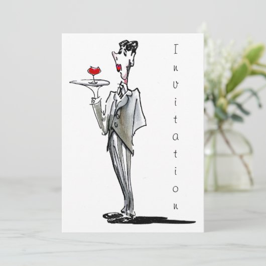 Die Butler-Einladung Einladung (Stehend Vorderseite)