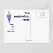 Die Butler Mord Mystery Einladung Postcard (Rückseite)