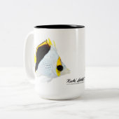 Die Butterflyfish des hawaiischen Stümpers Zweifarbige Tasse (Vorderseite Links)