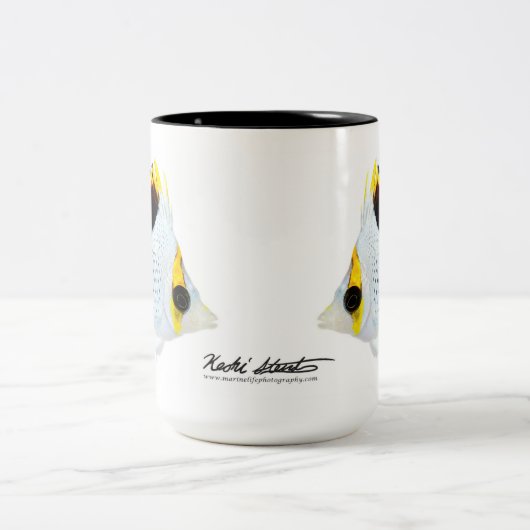 Die Butterflyfish des hawaiischen Stümpers Zweifarbige Tasse (Mittel)