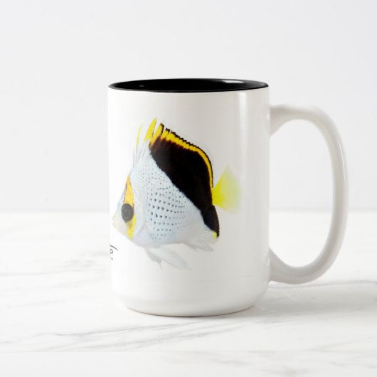 Die Butterflyfish des hawaiischen Stümpers Zweifarbige Tasse (Rechts)