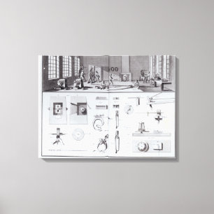 Die Button-Fabrik, überziehen 2 von Volumen IV Leinwanddruck