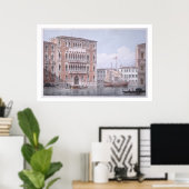 Die Ca' Foscari, Venedig, graviert von Brizeghel ( Poster (Heimbüro)