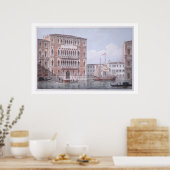 Die Ca' Foscari, Venedig, graviert von Brizeghel ( Poster (Küche)