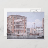 Die Ca' Foscari, Venedig, graviert von Brizeghel ( Postkarte (Vorne/Hinten)