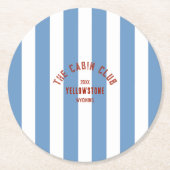 Die Cabin Crew Custom Wappen Blue Park Streifen Runder Pappuntersetzer (Vorderseite)