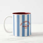 Die Cabin Crew Custom Wappen Blue Park Streifen Zweifarbige Tasse (Links)