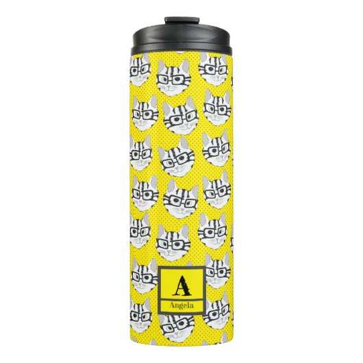 Die Cadstudios Gelb Thermosbecher (Vorderseite)