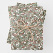 Die Camouflage ist grün und braun in Erdtönen Geschenkpapier Set (Beispiel)
