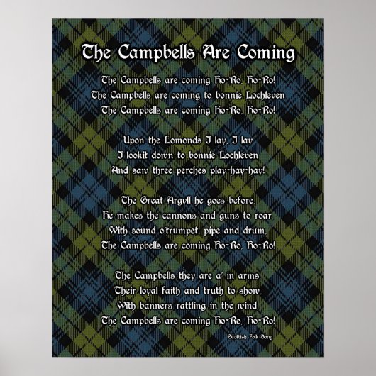 Die Campbells kommen aus Tartan Print Poster (Vorne)