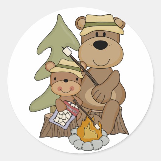 Die Campfire Tshirts und Geschenke Runder Aufkleber (Vorderseite)