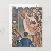 Die Can-can Seurat Neo Impressionist Pointillist Postkarte (Vorne/Hinten)