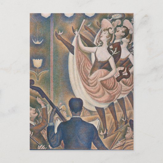 Die Can-can Seurat Neo Impressionist Pointillist Postkarte (Vorderseite)