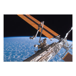 Die Canadarm2 und Solarstromanlageplattenflügel Fotodruck