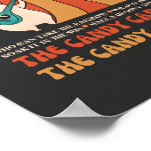 Die Candy Cap kann glücklich singen Mushroom Zitat Poster (Ecke)