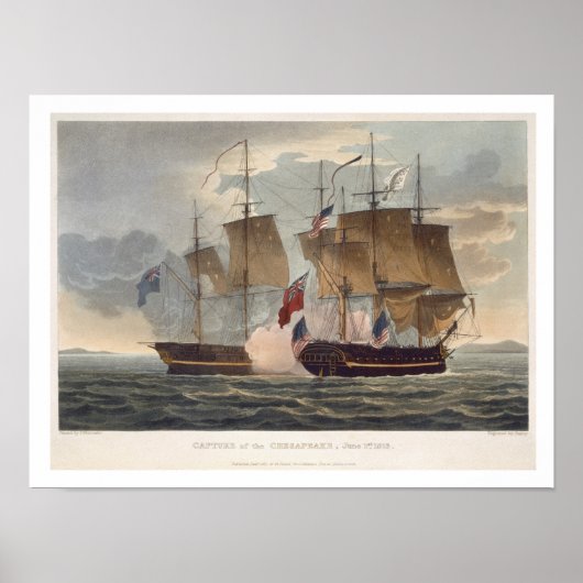 Die Capture of the Chesapeake, 1. Juni 1813, Poster (Vorne)