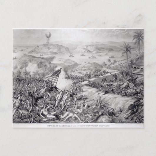 Die Capture von El Caney, El Paso Postkarte (Vorderseite)