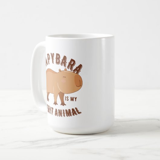 Die Capybara ist mein Geiststier Kaffeetasse (Vorderseite Links)