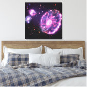Die Cartwheel-Galaxie | Hubble & JWST Leinwanddruck (Insitu (Schlafzimmer))