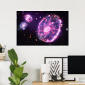 Die Cartwheel-Galaxie | Hubble & JWST Poster (Heimbüro)