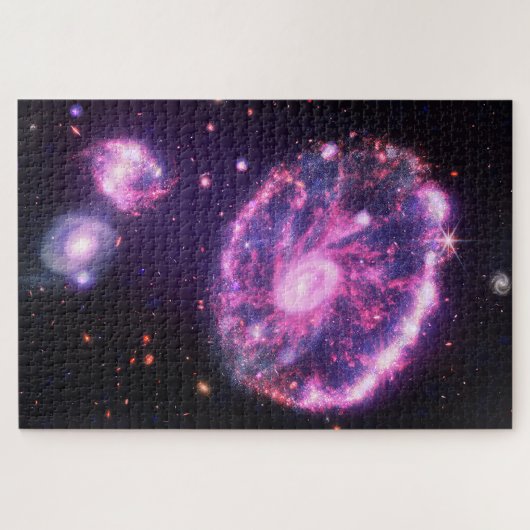 Die Cartwheel-Galaxie | Hubble & JWST Puzzle (Horizontal)