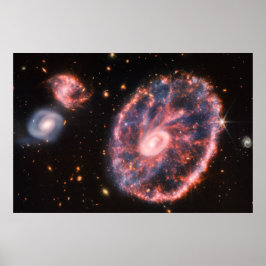 Die Cartwheel-Galaxie | MIRI & NIRCam | JWST Poster