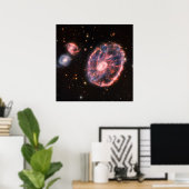 Die Cartwheel Galaxie und ihre Begleitgalaxien. Poster (Heimbüro)