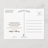 Die Carved Heart Tree Wedding Collection Vielen Da Ankündigungspostkarte (Rückseite)