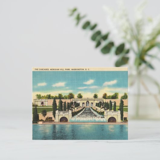 Die Cascades, Meridian Hill Park, Washington D.C. Postkarte (Stehend Vorderseite)