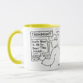 Die Cashpoint-Maschine berät Sie. Bankarbeiter Tasse (Links)