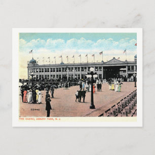 Die Casino Boardwalk, Asbury Park, NJ Vintage Postkarte