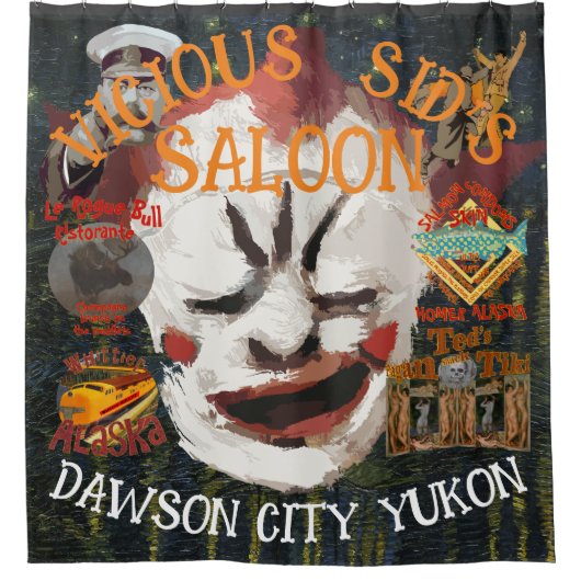 DIE CASSOULET-BAR DAWSON-STADT YUKON DER VICIOUS S DUSCHVORHANG (Vorderseite)
