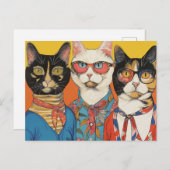 Die Cat Damen Postkarte (Vorne/Hinten)