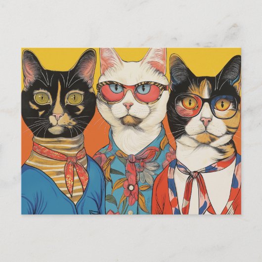 Die Cat Damen Postkarte (Vorderseite)