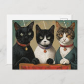 Die Cat Ladys wählen Postkarte (Vorne/Hinten)