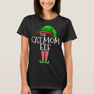 Die Cat Mama Elf Matching Familie Weihnachtsgesche T-Shirt