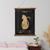 Die Cat Tarot Card Wandteppich Mit Holzrahmen (Schlafzimmer)