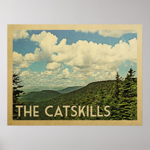 Die Catskills New York Vintage Reise Poster